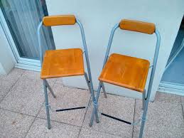 Vendu Prix 25 20 A L Unite Lot De 2 Chaises Hautes Ikea Pliables Matiere Bois Hetre Et Tube Acier Co Chaises Hautes Bois Hetre