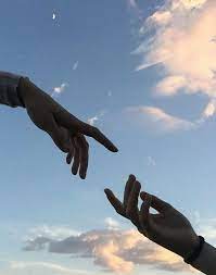 It gets more interesting when one imagines the two fingers touching. 80 Images About Touch On We Heart It See More About Hands Aesthetic And Couple