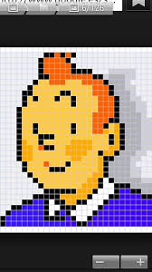 Tintin Image De Disney Point De Croix Pixel Art A Imprimer