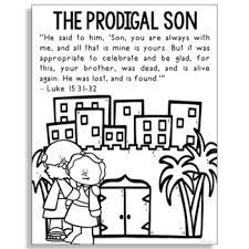 We have also heard of children building a whole poster sized report based on this artwork. The Prodigal Son Bible Story Coloring Page Religious Craft Activity