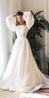 Trendy Wedding Dresses For Contemporary Bride Trendy Wedding Dresses Simple A Line With Sleeves Straigh Trendy Wedding Dresses Wedding Dress Guide Dress Guide