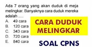 Soal Matematika Duduk Melingkar