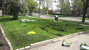 Like all maintenance aspects and techniques that involve lawns and gardens, adding topsoil needs to be done with. Evening Out My Lawn With Top Soil And A Rake Landscaping A Lawn Youtube
