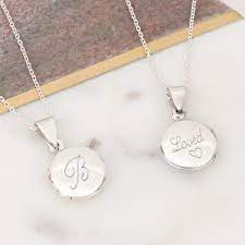 Personalised Sterling Silver Initial Locket Hurleyburley