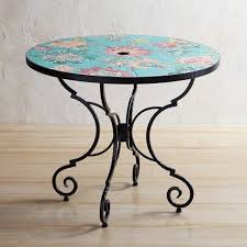 Kai Flower 36 Round Mosaic Dining Table Outdoor Table Tops Mosaic Outdoor Table Table