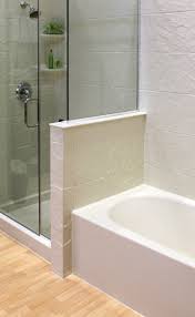 Adding vinyl, white stone, marble, or ceramic tiles to your kitchen backsplash, shower, or floors can also protect surfaces from water and debris. Pony Wall Cap Bathroom Remodel St Petersburg Fl Tampa St Pete Dunedin Clearwater Fl