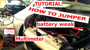 Tapi bila jumper boleh start. Car Not Start Jump Start Weak Battery Battery Multimeter Youtube