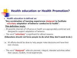 Health promotion must address the environmental, economic, and social factors that influence health behaviors. Explain The Difference Between Health Education And Health Promotion