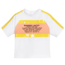 White Yellow Cotton T Shirt