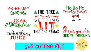 Christmas Drinking Svg Bundle The Tree Isn T The Only Etsy Christmas Drinking Christmas Drinking Quotes Christmas Quotes Funny
