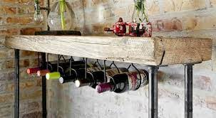Console table with wine rack. So Einfach Kann Man Ein Eigenes Weinregal Selber Bauen Wine Rack Design Reclaimed Wood Wine Rack Reclaimed Wood Console Table
