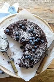 Dark Chocolate Olive Oil Cake With Blueberries And Ginger Recipe Chocolate Olive Oil Cake Savory Dessert Blueberry Chocolate