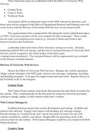 Proposal To Establish The Office Of University Web Services