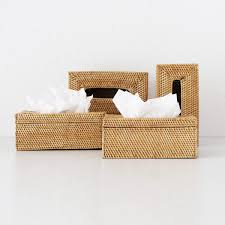 Crafted from light rattan, this modern tissue box cover is perfectly equipped for bathrooms and en suites. Rattan Tissue Box Cover Set Of 4 Rectangle Natural Rattan Living By Design