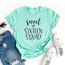 Sweet 16 Birthday Squad T Shirts Pin On Online Shopping