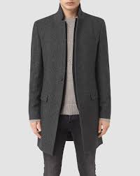 Ce manteau est fait de laine mélange grise de qualité très haute. Manteau Homme Gris Chevron