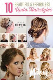 Although wearing your hair down is always a flattering option, fixing your hair into an updo can be a fun and beautiful way to mix it up and show off your personal style. Easy At Home Updos For Medium Length Hair Folade