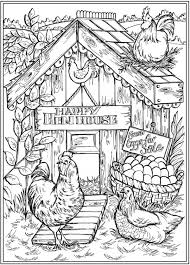 Rooster and chicken coloring pages lead to the heroes of children's fairy tales, poems and songs. 6 Farm Life Coloring Pages Stamping