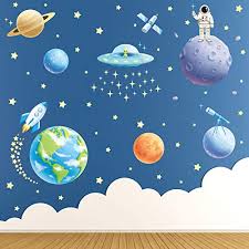 Your kids should be excited about going to their rooms with children's furniture and décor. Glow In The Dark Stars For Ceiling Solar System Wall Stickers For Kids Planet Wall Decals Glowing Stars Space Decor For Boys Room Galaxy Astronaut Rocket Spacecraft Alien Decoration Pricepulse