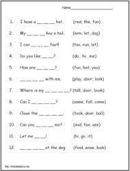 Über 7 millionen englische bücher. Reading Fill In The Blanks Exercises Exercise Poster