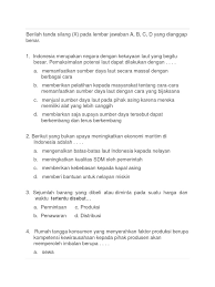 1.indonesia merupakan negara dengan kekayaan laut yang begitu besar. Latihan 2 Ips 8