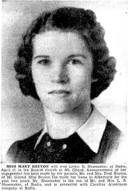 Mrs Mary E. Bruton Shoemaker (1917-2012)