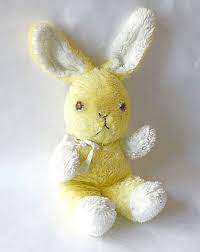 1960s Plush Bunny Sweet Well Loved Vintage Yellow Stuffed Toy Rabbit Bun Bun Atlanta Novelty A Division Of Gerber Bunny Plush Rabbit Toys Bunny