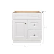 Regardless of style, a bathroom vanity with sink is an essential bathroom fixture. Glacier Bay Hampton 30 In W X 21 In D X 33 5 In H Bathroom Vanity Cabinet Only In White Hwh30dy The Home Depot