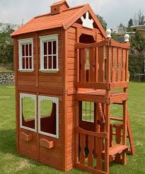Double Decker Wood Playhouse Wood Playhouse Play Houses Playhouses For Sale