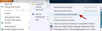 Klicken sie in firefox oben rechts auf die drei horizontal angeordneten balken. Firefox Geschlossene Browserfenster Einfach Wiederherstellen