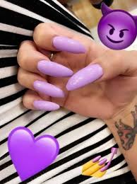 When the acrylic grain is positioned on your customer is accomplish must hold its form. Nails Acrylic Coffin Purple 46 Super Ideas Purple Acrylic Nails Purple Nails Long Acrylic Nails