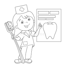 New users enjoy 60% off. Coloring Page Outline Of Cartoon Doctor With A Toothbrush Stock Vector Illustration Of Healthy Outline 73295229