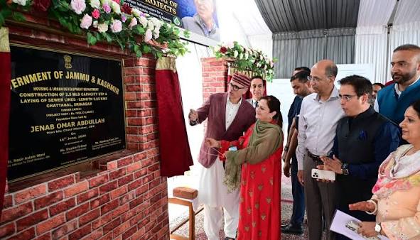 CM Omar Lays Foundation Stones For Two Major Sewerage Infrastructure Projects In Srinagar