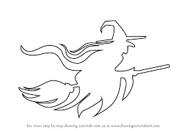Things to draw for halloween. Learn How To Draw Halloween Witch Halloween Step By Step Drawing Tutorials