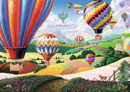 Hot air balloon puzzle 300 pieces. Balloons Up In The Air 300 Piece Puzzle Jigsaw Toys Hobbies