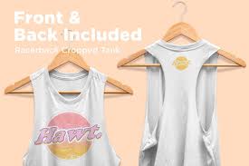 Racerback Cropped Tank Mockup