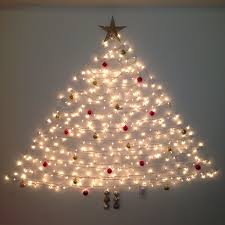 Wall Christmas Tree Command Hooks And Lights Wall Christmas Tree Modern Christmas Tree Christmas Tree Inspiration