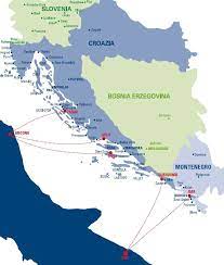 Zagabria (capitale), spalato, fiume, osijek e zara. Cartina Croazia Mappa Collegamenti Internazionali Italia Croazia