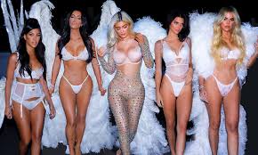 From kim's 2011 turn as poison ivy, khloe's 2016 take on. Kardashian Sisters Channel Victoria S Secret Angels For Halloween Daily Mail Online