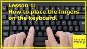 Lesson 1: How to place the fingers on the keyboard. Typing Course. - YouTube