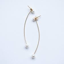 イエローゴールドとパールの2wayピアス satomi kawakita jewelry weeksdays ピアス ピアス ダイヤ ジュエリー