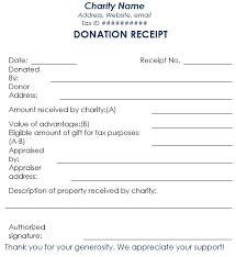 Donation Receipt Template 12 Free Samples In Word And Excel