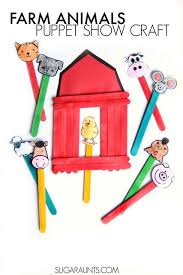 Flower puppet | printable cut and pastes, arts and crafts. Big Red Barn Book Craft The Ot Toolbox