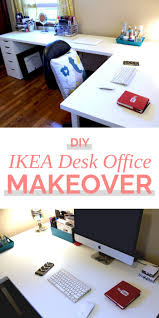 I can take the legs off the work table and store in the closet or under the bed if i'm not using it. Ikea Desks Office Makeover Part One Kelsey Smith Ikea Linnmon Desk L Shaped Office Desk Ikea Corner Desk