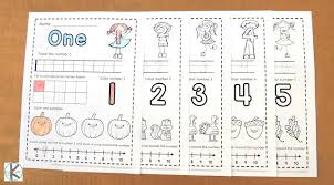 Math english coloring reading science writing. Free Fall Worksheets Counting 1 5