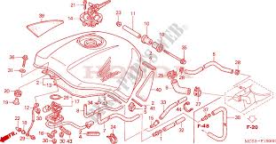 Fuel Tank For Honda Pan European St 1300 2002 Honda Motorcycles Atvs Genuine Spare Parts Catalog