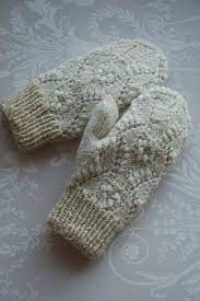 Check spelling or type a new query. Capucino S Naturalwhite Mittens With Lace Knitting Accessories Knitted Mittens Pattern Loom Knitting Patterns