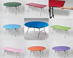 Round plastic tablecloths with elastic. Elastic Table Cover Etsy