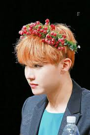 Jhope Orange Hair Flower Crown Jhope Bts Fotos Meninos Bts