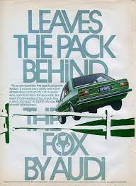 1974 Audi Fox Green Fence Pack Retro Vintage Original Ad Auto S